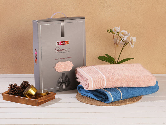 Solid Blush 100% Cotton Bath Towel - Radiance By Spaces