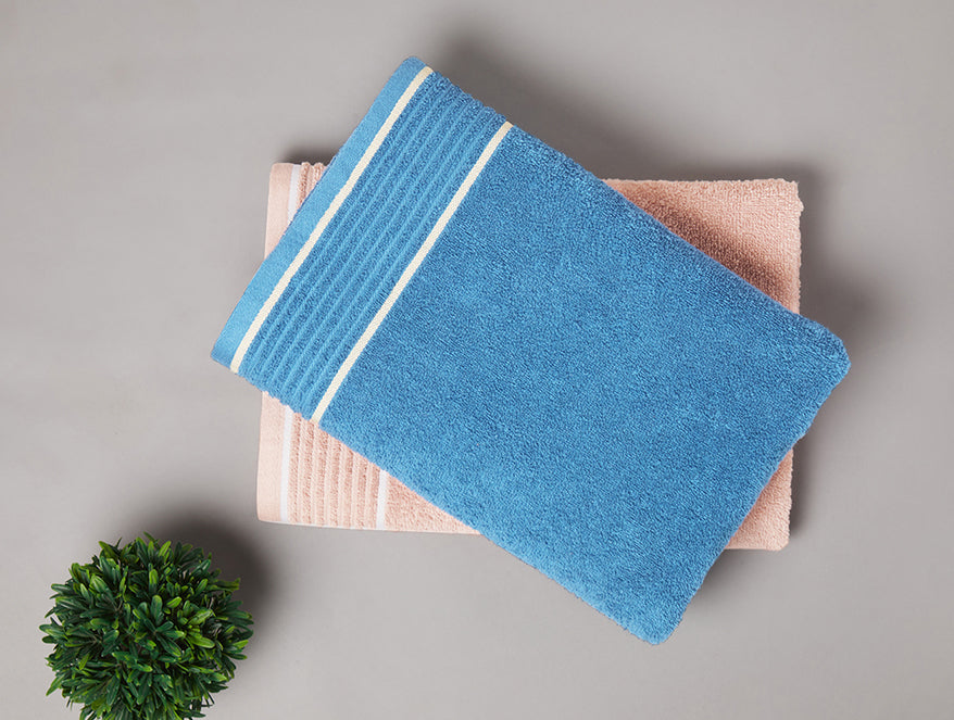 Solid Blush 100% Cotton Bath Towel Set - Radiance By Spaces