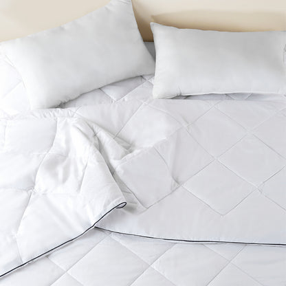 Orion 100% Cotton Double Quilt, 400 TC, Solid, White