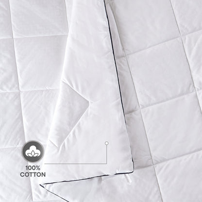 Orion 100% Cotton Double Quilt, 400 TC, Solid, White