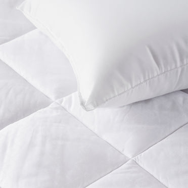 Orion 100% Cotton Queen Mattress Protector, 400 TC, Solid, White