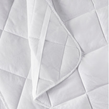 Orion 100% Cotton Queen Mattress Protector, 400 TC, Solid, White