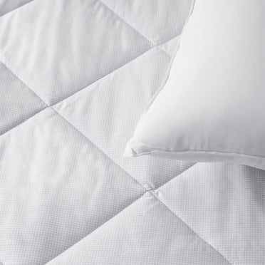 Zephyr 100% Cotton King Mattress Protector, 233 TC, Solid, White