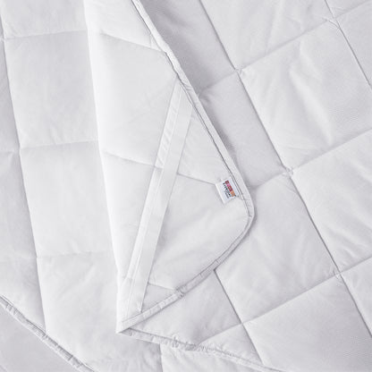 Zephyr 100% Cotton King Mattress Protector, 233 TC, Solid, White