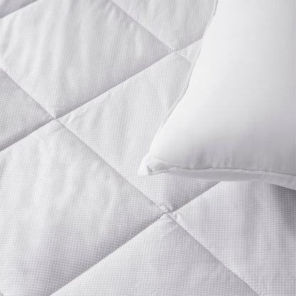 Zephyr 100% Cotton Queen Mattress Protector, 233 TC, Solid, White