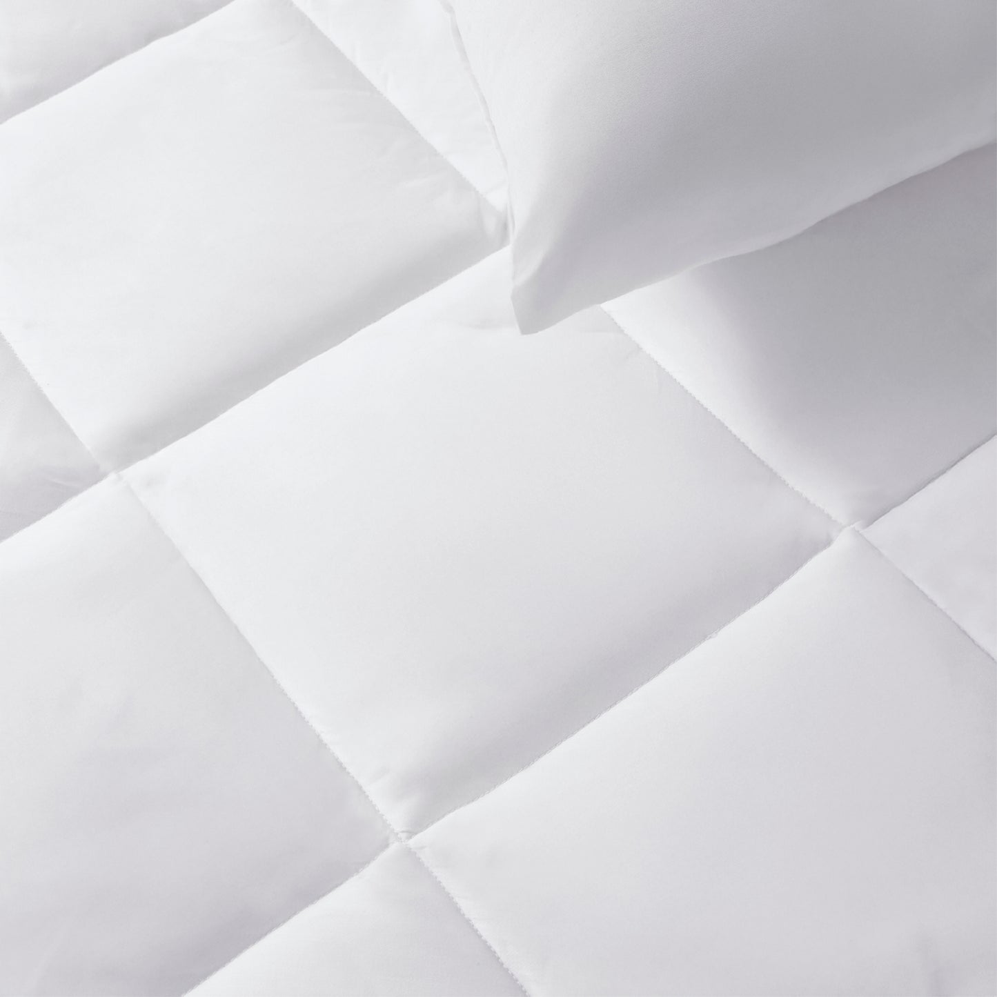Viora Cotton Poly King Mattress Protector, 220 TC, Solid, White