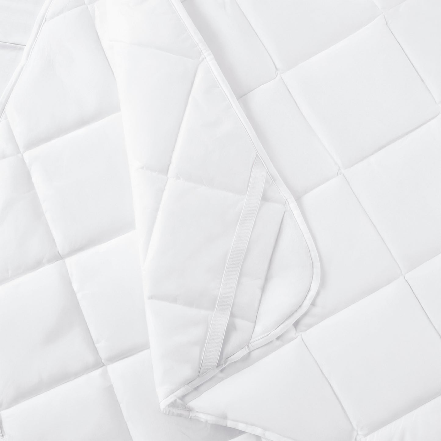 Viora Cotton Poly King Mattress Protector, 220 TC, Solid, White