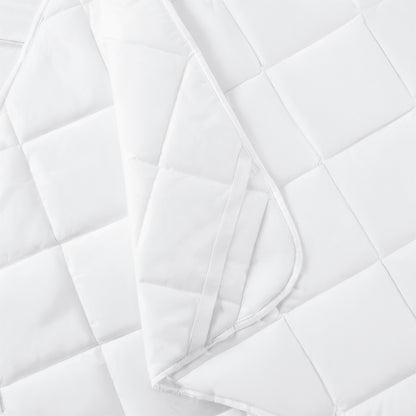 Viora Cotton Poly King Mattress Protector, 220 TC, Solid, White