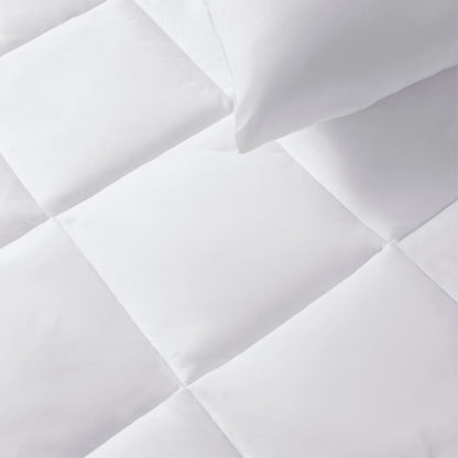 Viora Cotton Poly Queen Mattress Protector, 220 TC, Solid, White