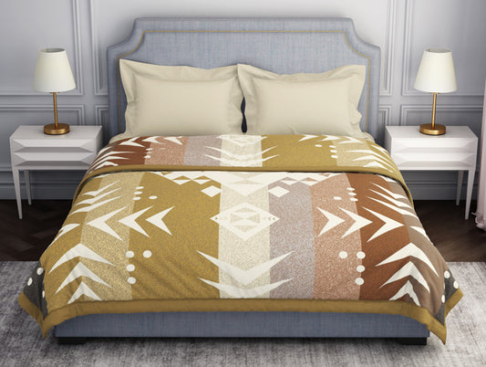 Abstract Brown Polyester Blanket Mink - Nuzzle by Spaces