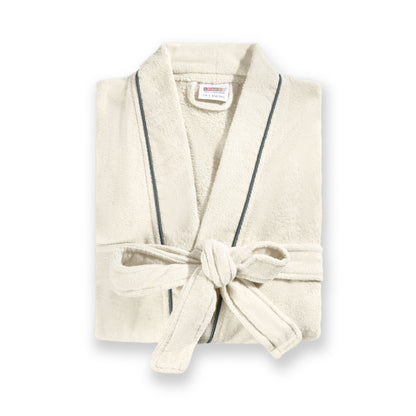 Exotica 100% Cotton Bath Robe, 350 GSM, Solid, White