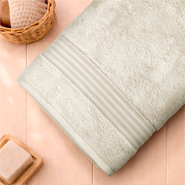 Organic Organic Cotton Bath Towel, 640 GSM, Solid, Cream