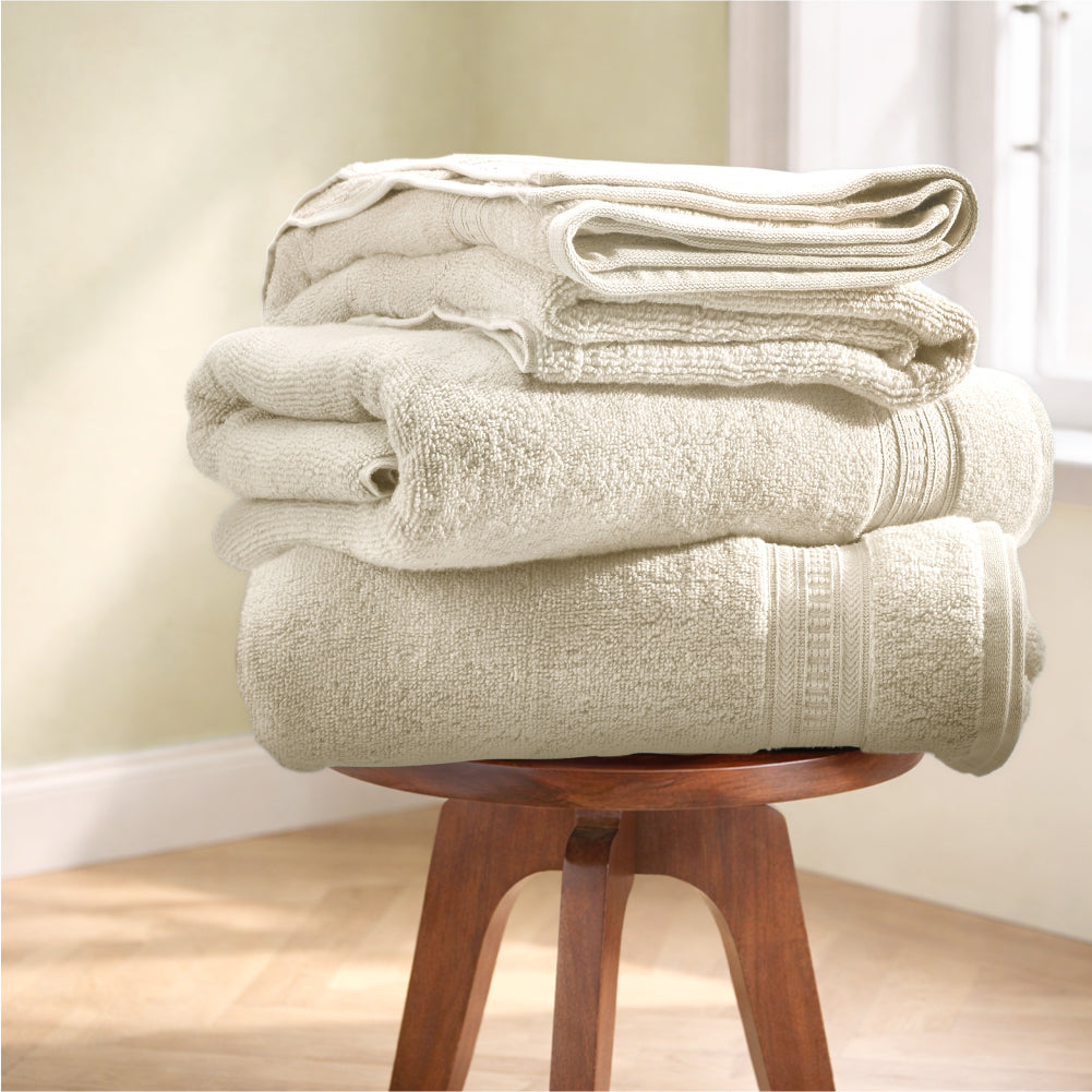 Organic Organic Cotton Bath Towel, 640 GSM, Solid, Cream