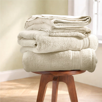 Organic Organic Cotton Bath Towel, 640 GSM, Solid, Cream