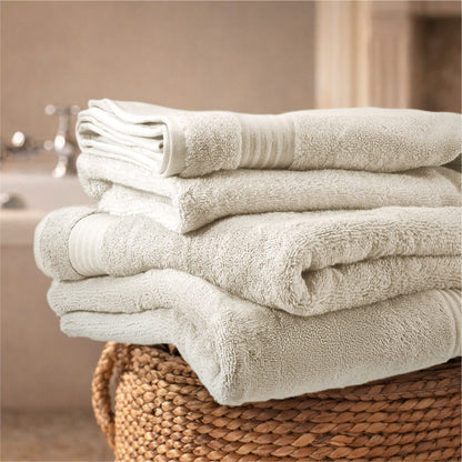Organic Organic Cotton Bath Towel, 640 GSM, Solid, Cream