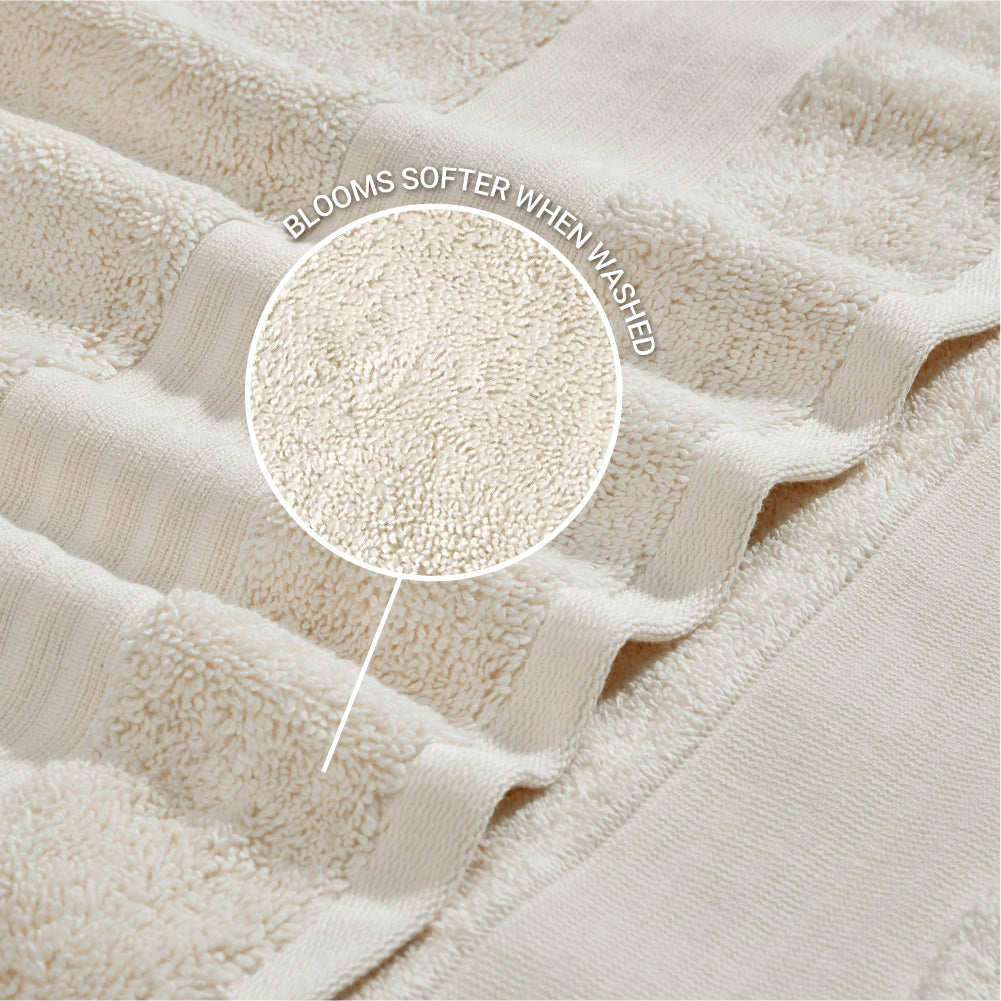Organic Organic Cotton Bath Towel, 640 GSM, Solid, Cream