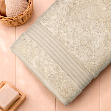 Organic Organic Cotton Bath Towel, 640 GSM, Solid, Taupe