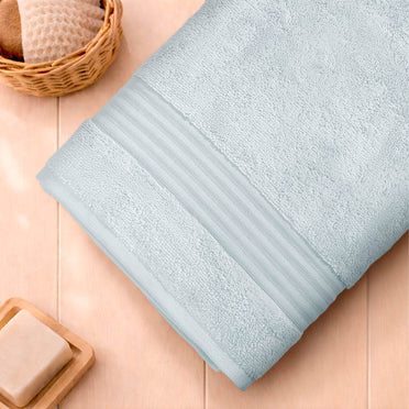 Organic Organic Cotton Bath Towel, 640 GSM, Solid, Light Blue