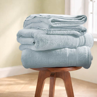 Organic Organic Cotton Bath Towel, 640 GSM, Solid, Light Blue