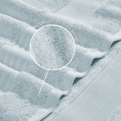 Organic Organic Cotton Bath Towel, 640 GSM, Solid, Light Blue