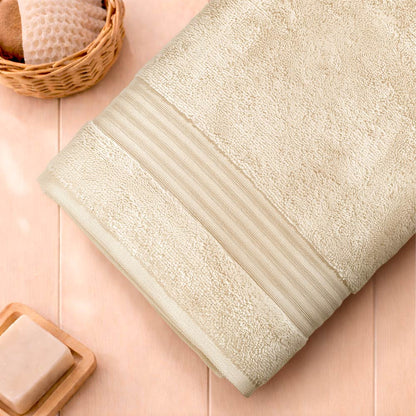 Organic Organic Cotton Bath Towel, 640 GSM, Solid, Beige