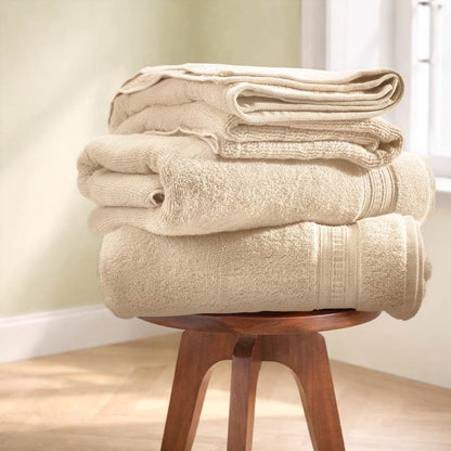 Organic Organic Cotton Bath Towel, 640 GSM, Solid, Beige