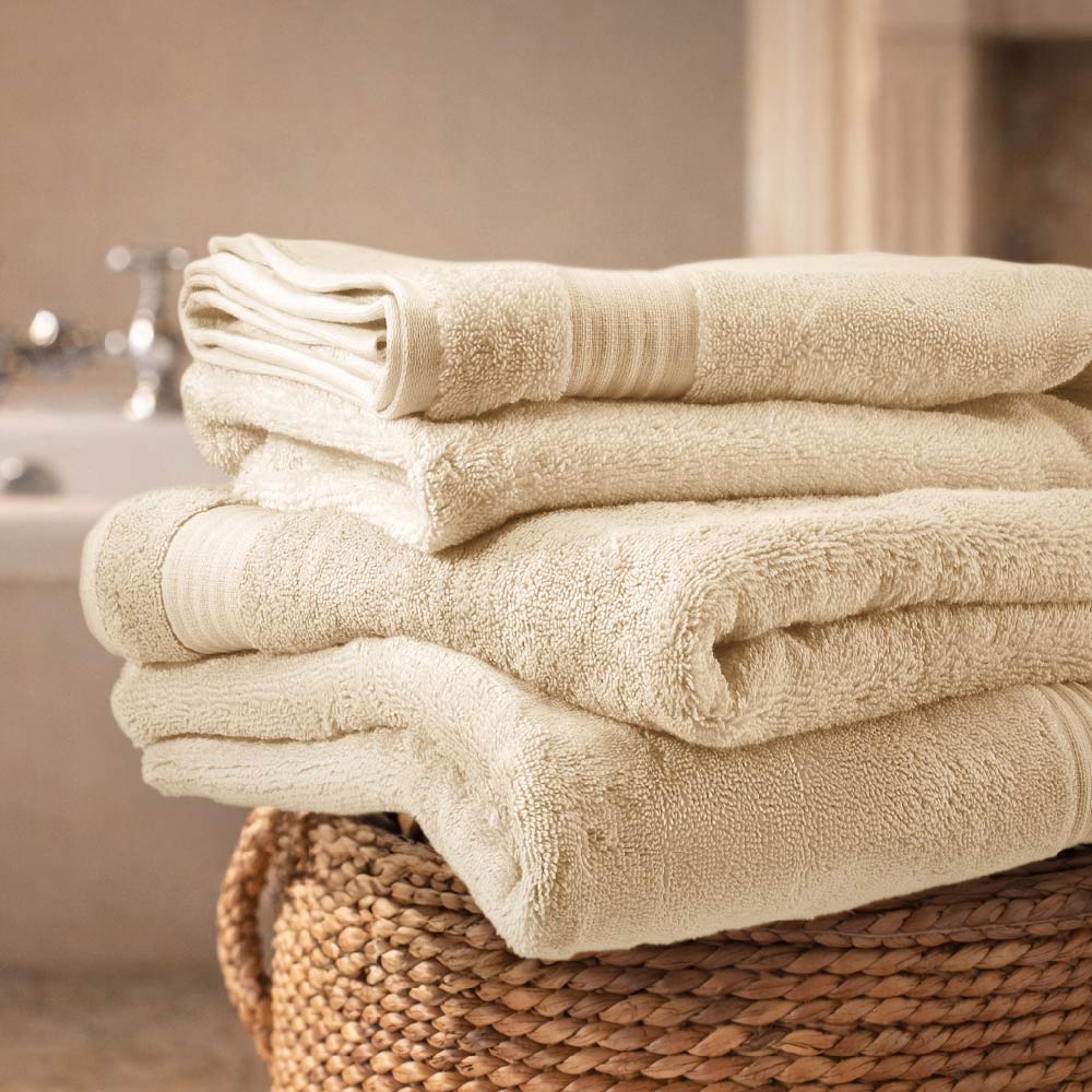 Organic Organic Cotton Bath Towel, 640 GSM, Solid, Beige