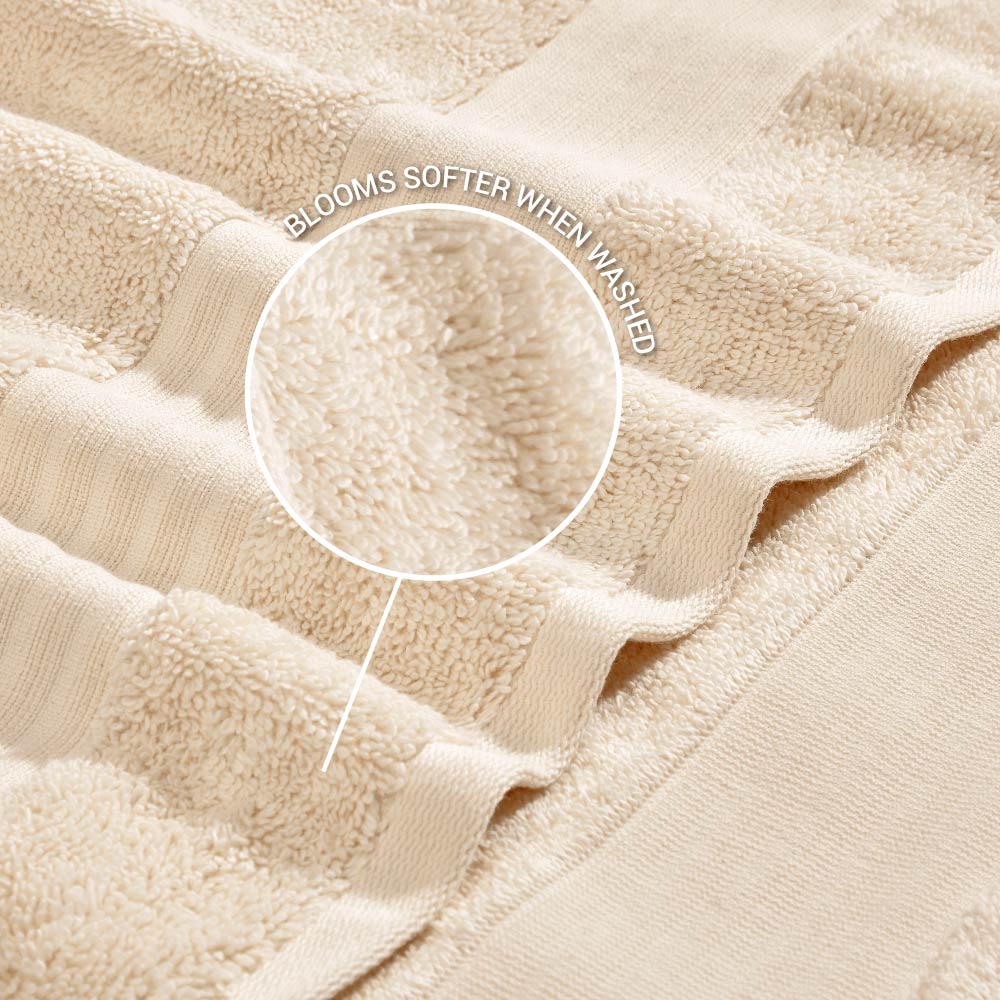 Organic Organic Cotton Bath Towel, 640 GSM, Solid, Beige