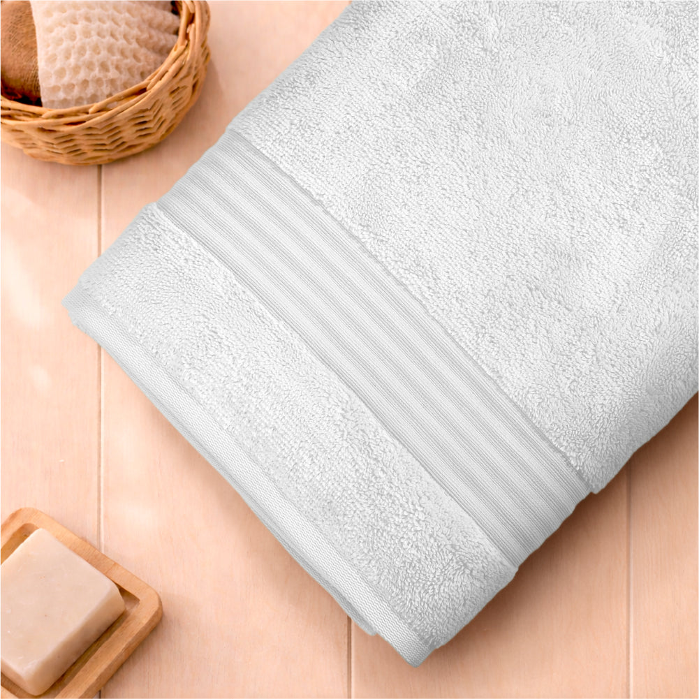 Organic Organic Cotton Bath Towel, 640 GSM, Solid, White