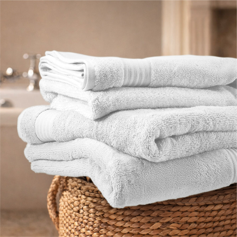 Organic Organic Cotton Bath Towel, 640 GSM, Solid, White