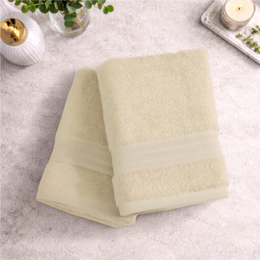 Organic Organic Cotton Hand Towel, 640 GSM, Solid, Cream
