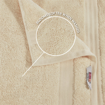 Organic Organic Cotton Hand Towel, 640 GSM, Solid, Cream