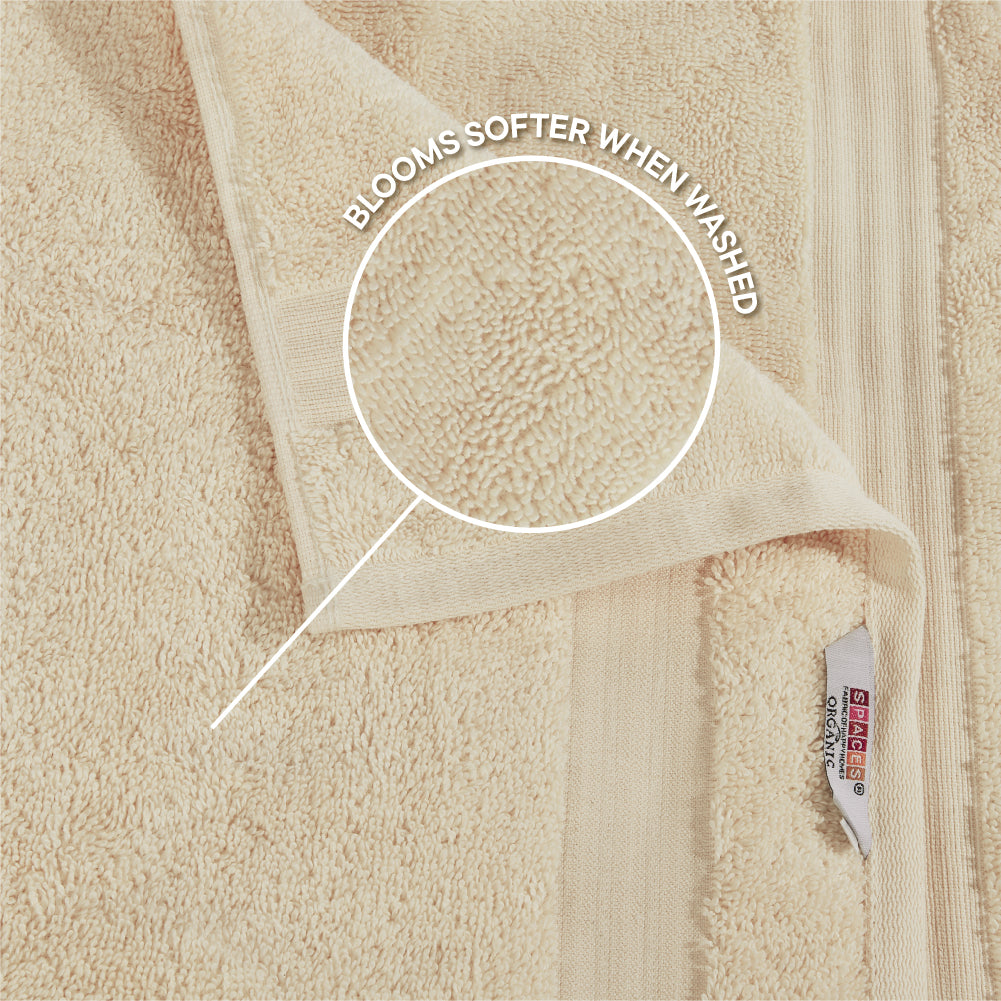 Organic Organic Cotton Hand Towel, 640 GSM, Solid, Taupe
