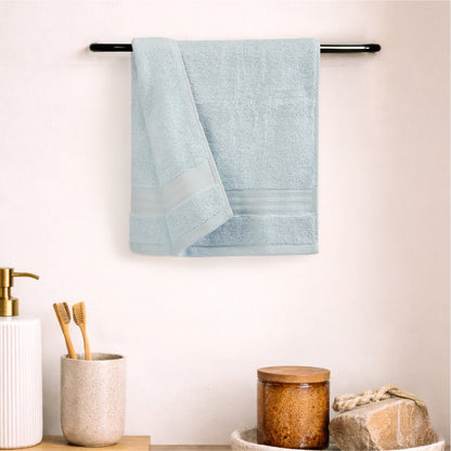 Organic Organic Cotton Hand Towel, 640 GSM, Solid, Light Blue