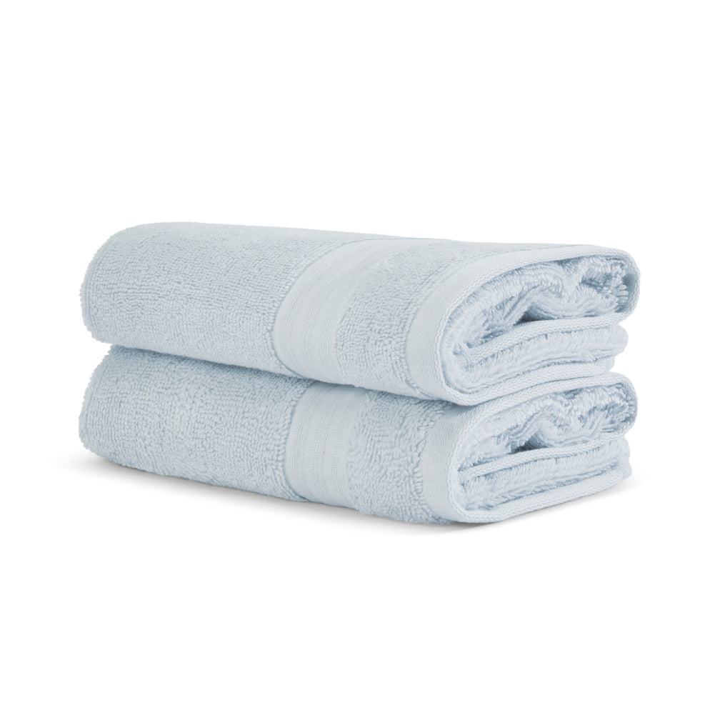 Organic Organic Cotton Hand Towel, 640 GSM, Solid, Light Blue