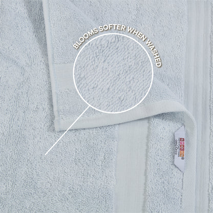 Organic Organic Cotton Hand Towel, 640 GSM, Solid, Light Blue