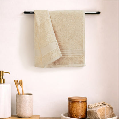 Organic Organic Cotton Hand Towel, 640 GSM, Solid, Beige