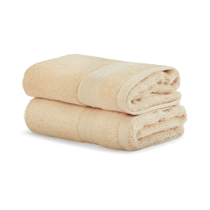 Organic Organic Cotton Hand Towel, 640 GSM, Solid, Beige