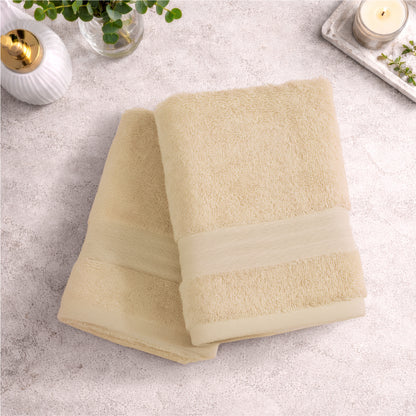 Organic Organic Cotton Hand Towel, 640 GSM, Solid, Beige