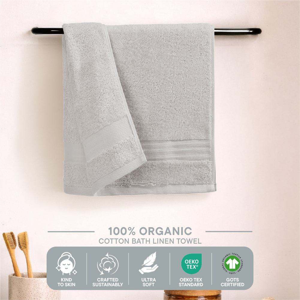 Organic Organic Cotton Hand Towel, 640 GSM, Solid, Blue