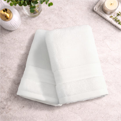 Organic Organic Cotton Hand Towel, 640 GSM, Solid, White