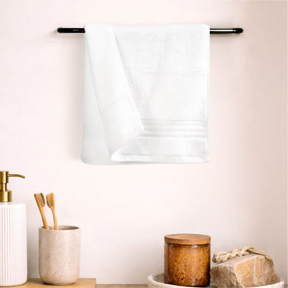 Organic Organic Cotton Hand Towel, 640 GSM, Solid, White