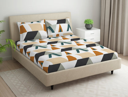 Clay Brown Microfiber Double Bedsheet - Dazzle By Welspun