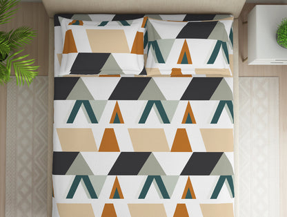 Clay Brown Microfiber Double Bedsheet - Dazzle By Welspun