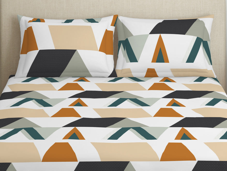 Clay Brown Microfiber Double Bedsheet - Dazzle By Welspun