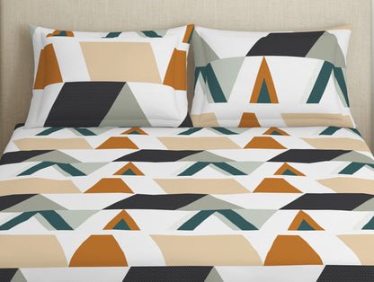 Clay Brown Microfiber Double Bedsheet - Dazzle By Welspun