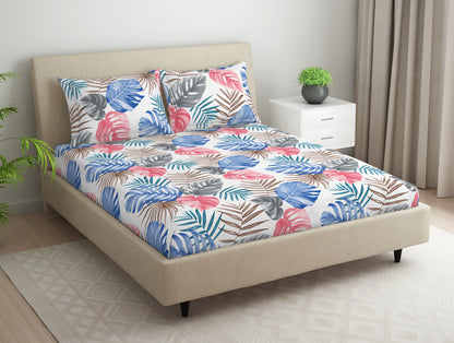 Pale Rose Microfiber Double Bedsheet - Dazzle By Welspun