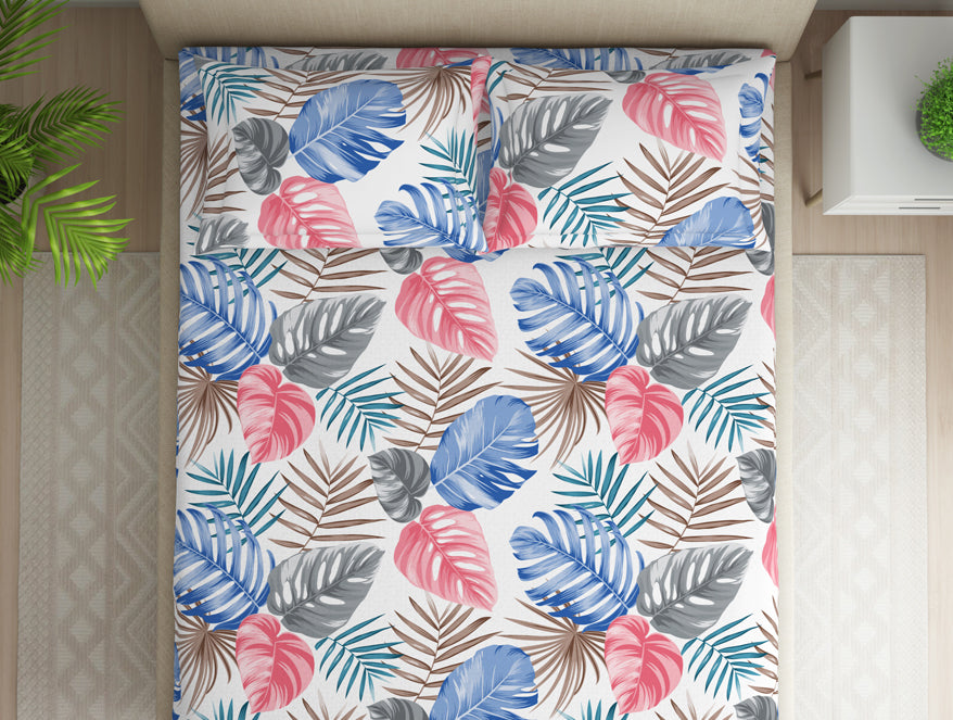 Pale Rose Microfiber Double Bedsheet - Dazzle By Welspun