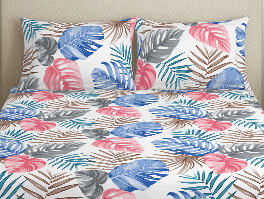 Pale Rose Microfiber Double Bedsheet - Dazzle By Welspun