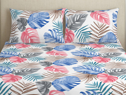 Pale Rose Microfiber Double Bedsheet - Dazzle By Welspun